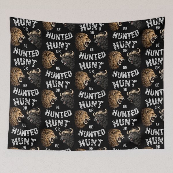 Item preview, Lion Vs Buffalo Hunt Or Be Hunted Design Predator Vs Prey Safari Graphic Wild Animal Battle Art designed and sold by melody-halez.