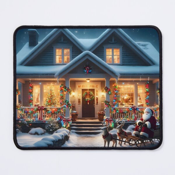 Item preview, Nostalgic Christmas House at Night designed and sold by Sybille-Yates.