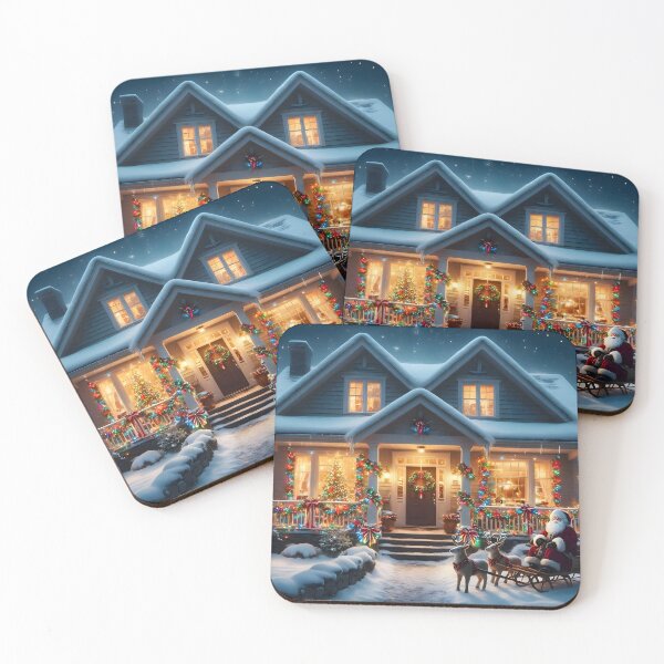 Item preview, Nostalgic Christmas House at Night designed and sold by Sybille-Yates.