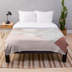 Weich und Girly - Marmor, Roségold, Juwel Schimmer Fleecedecke