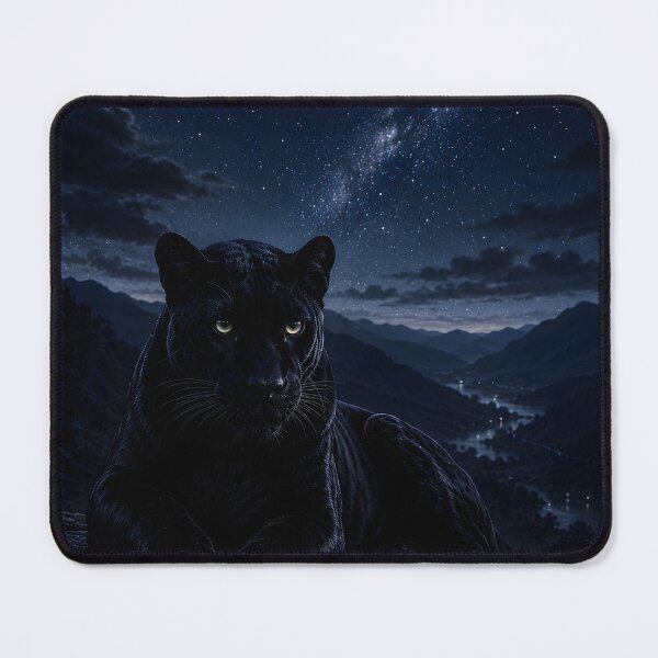Item preview, Black Panther Under a Moonlit Night designed and sold by Pawzenix.