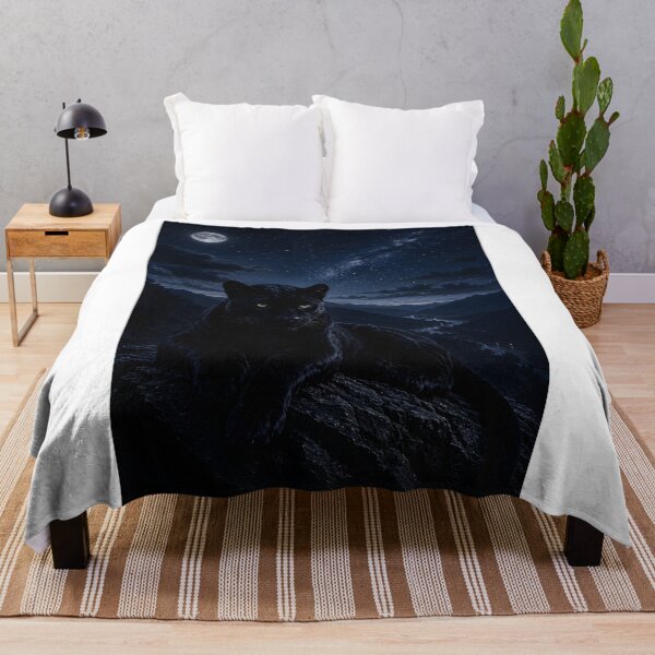 Item preview, Black Panther Under a Moonlit Night designed and sold by Pawzenix.