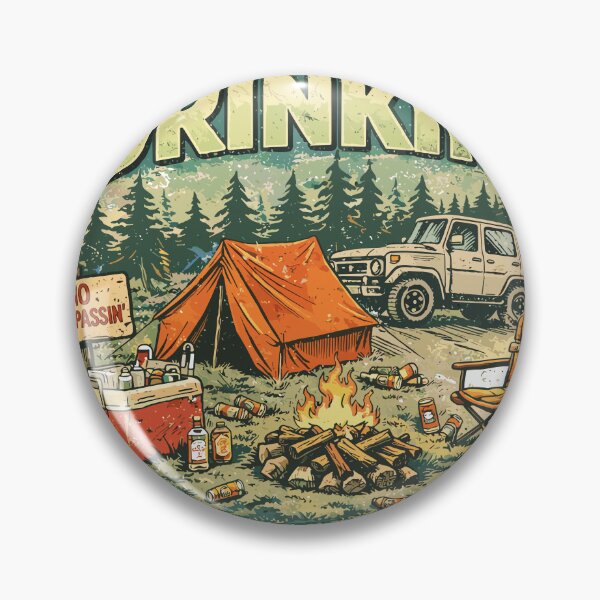 Item preview, Go Away We're Drinkin' Camp Party Poster designed and sold by Matinez Pink.