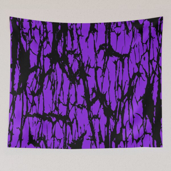 Aperçu de l'œuvre Motif abstrait craquelé violet et noir vieilli créée et vendue par ArtbyDebbieC.