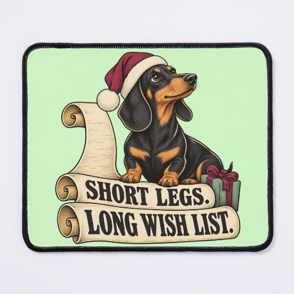 Item preview, Funny Dachshund Christmas Long Wish List designed and sold by Gentlestate.