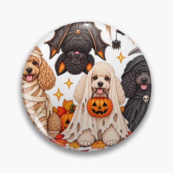Item preview, Spooky Poodle Mummy Ghost Halloween designed and sold by luu phong.