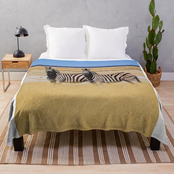 Item preview, Two Zebras Standing In Tall Golden Savanna Grass designed and sold by Guthries.