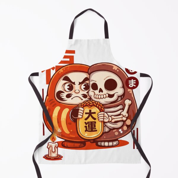 Item preview, Japanese Daruma Doll and Skeleton Poster designed and sold by Matinez Pink.