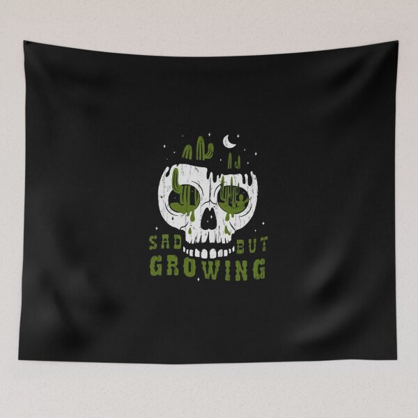 Item preview, Aesthetic Human Skull Cactus Motivation Quote Poster designed and sold by OlinWalker.
