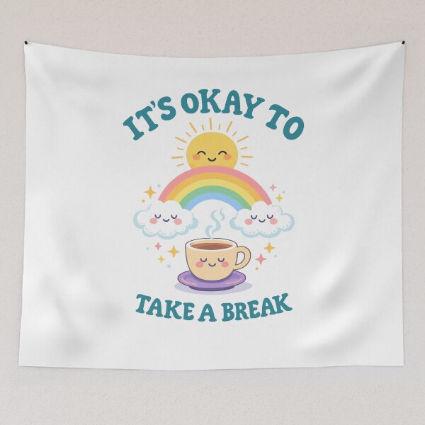 Item preview, It's Okay To Take A Break Coffee Poster designed and sold by Matinez Pink.