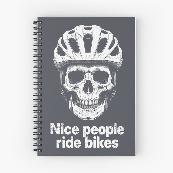 Item preview, Bike Rider Skull Nice People Ride Bikes designed and sold by CreepyCornerArt.
