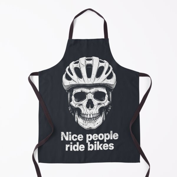 Item preview, Bike Rider Skull Nice People Ride Bikes designed and sold by CreepyCornerArt.
