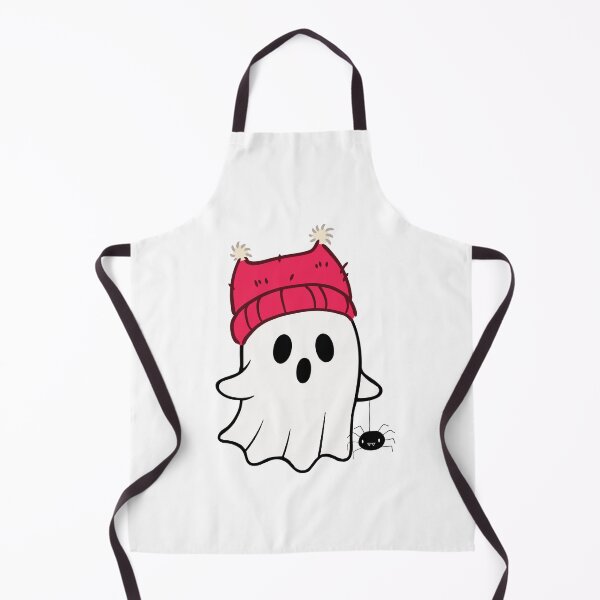 Item preview, Cute Ghost in Red Beanie with Tiny Spider – Cozy Halloween designed and sold by Kikruw.