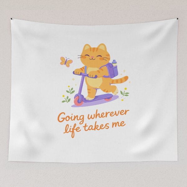 Item preview, Cat Riding Scooter Poster designed and sold by Matinez Pink.