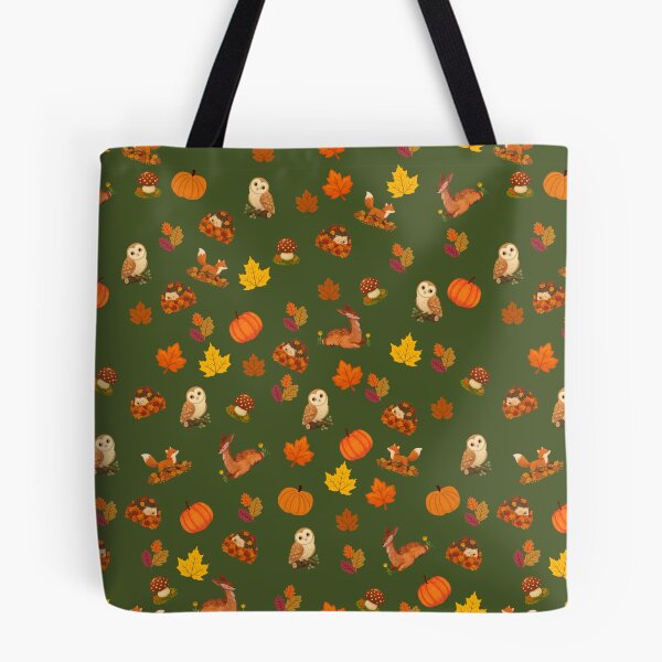 Item preview, Whimsy Autumn Forest Creatures Green designed and sold by Classicambience.