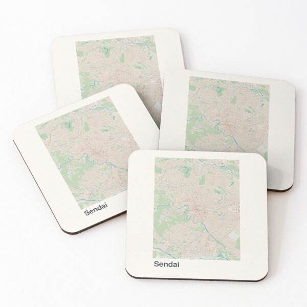Item preview, Sendai Minimalistic Map Art designed and sold by MapsNerd.