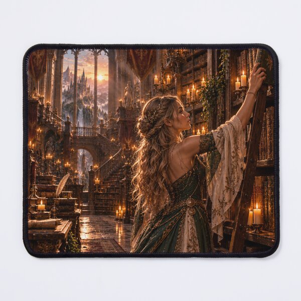 Artikelvorschau, The Princess of the Enchanted Library – Fantasy Book Lover entworfen und verkauft von BerlyArts.