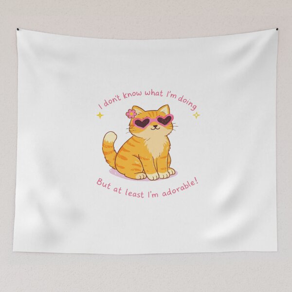 Item preview, At Least I'm Adorable Cat Poster designed and sold by Matinez Pink.