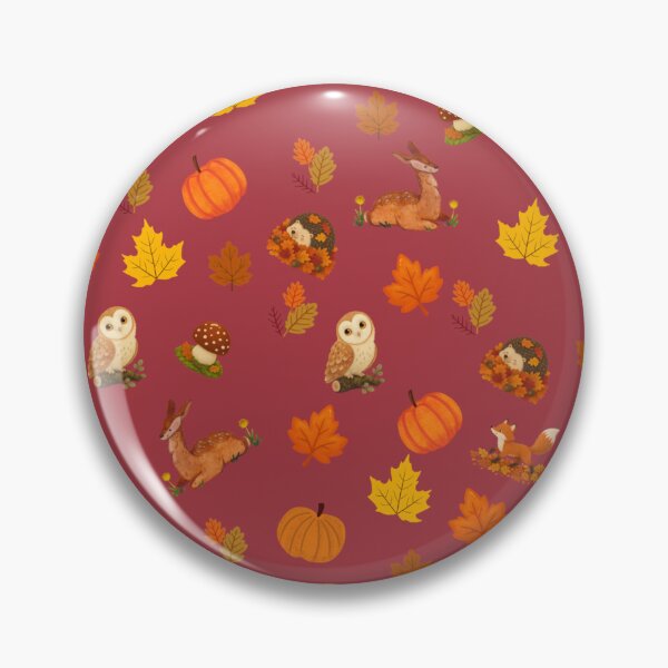 Item preview, Whimsy Autumn Forest Creatures Soft Wine Red designed and sold by Classicambience.