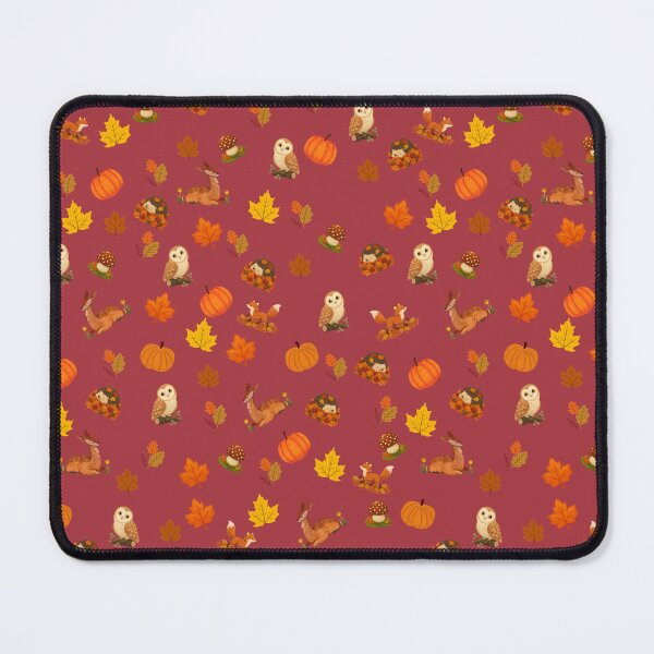 Item preview, Whimsy Autumn Forest Creatures Soft Wine Red designed and sold by Classicambience.