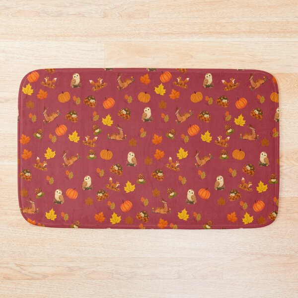 Item preview, Whimsy Autumn Forest Creatures Soft Wine Red designed and sold by Classicambience.