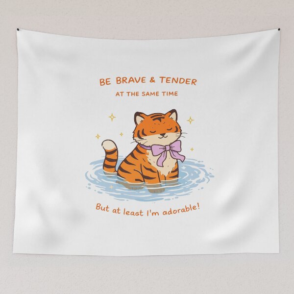 Item preview, Be Brave And Tender Tiger Poster designed and sold by Matinez Pink.
