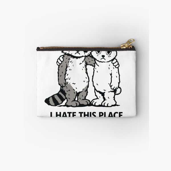 Item preview, I Hate This Place Raccoon and Bunny Poster designed and sold by Matinez Pink.