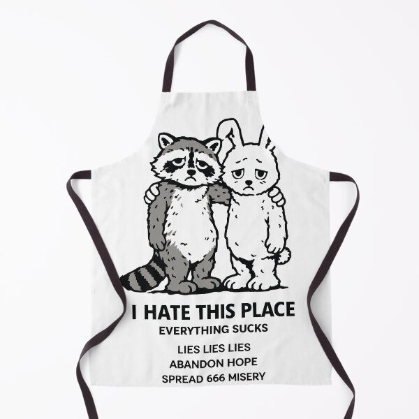 Item preview, I Hate This Place Raccoon and Bunny Poster designed and sold by Matinez Pink.