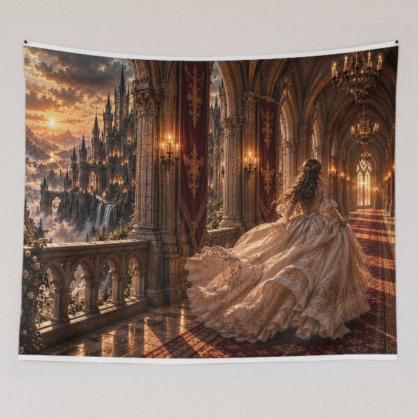 Item preview, Princess in the Castle – Enchanted Fantasy Corridor designed and sold by BerlyArts.