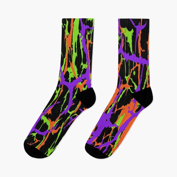Item preview, Abstract Cracks Distressed Purple Orange Green Black Pattern designed and sold by ArtbyDebbieC.
