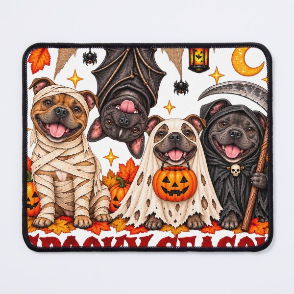 Item preview, Spooky Staffy Mummy Ghost Halloween designed and sold by Pawholic Dog Designs.