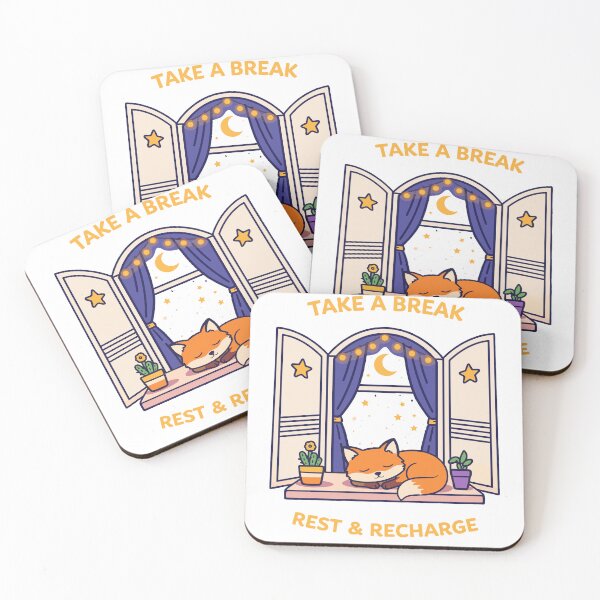 Item preview, Take A Break Rest And Recharge Fox Poster designed and sold by Matinez Pink.