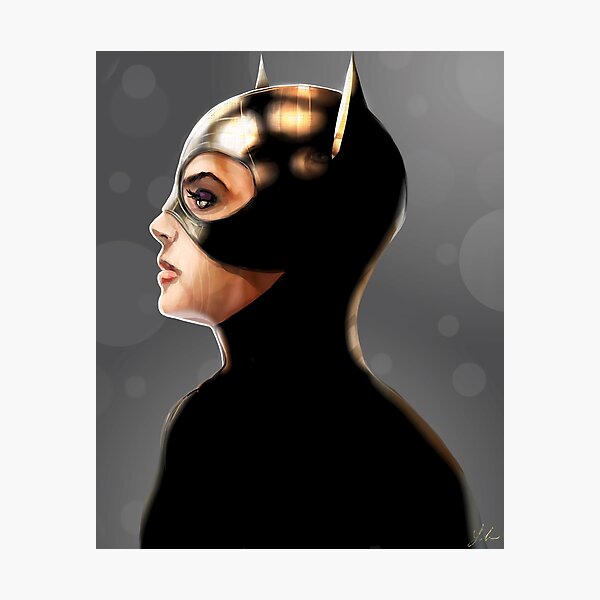 Item preview, Sleek Feline Antihero Masked Portrait designed and sold by Dyer Darkworks.