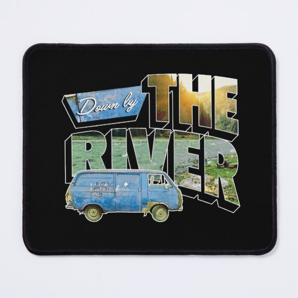Item preview, Retro Blue Camper Van River Nature Quote Art designed and sold by OlinWalker.