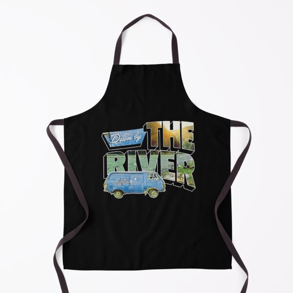 Item preview, Retro Blue Camper Van River Nature Quote Art designed and sold by OlinWalker.