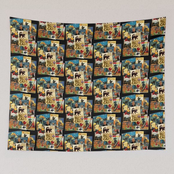 Item preview, Antique Black Cat Halloween Collage designed and sold by CucKhoncthe.
