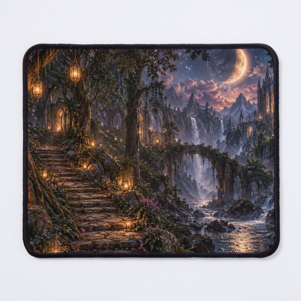 Artikelvorschau, Enchanted Fantasy World – Magical Forest Landscape entworfen und verkauft von BerlyArts.