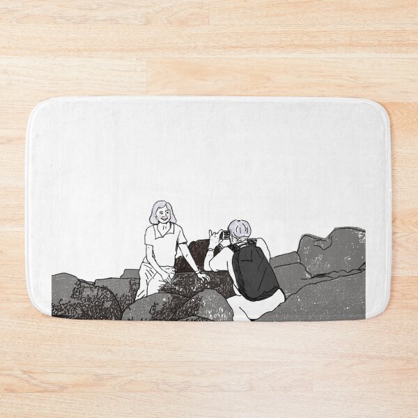 Item preview, Minimalist Illustration Of Photographer Taking Photo On Rocks designed and sold by Guthries.