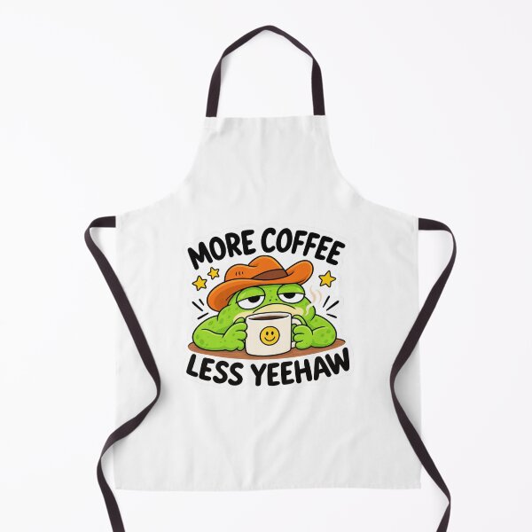 Item preview, More Coffee Less Yeehaw Funny Frog designed and sold by MyCreatureArt.