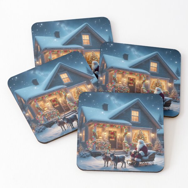 Item preview, Nostalgic Christmas House at Night designed and sold by Sybille-Yates.