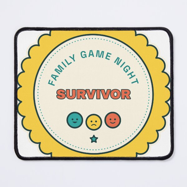 Item preview, Family Game Night Survivor - Retro Badge designed and sold by Playful Paper Club.