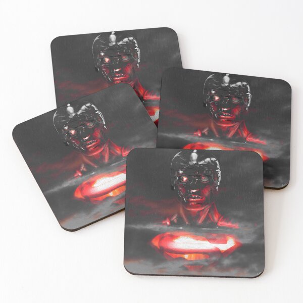 Item preview, Cyborg Hero Glowing Red Emblem Portrait designed and sold by Dyer Darkworks.