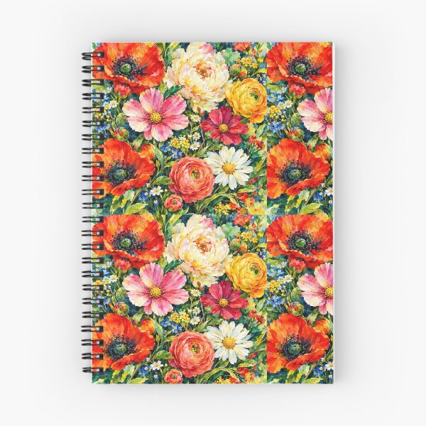 Item preview, Vibrant Watercolor Wildflower Garden – Colorful Poppy, Rose & Daisy Floral Art designed and sold by vinothmech53.