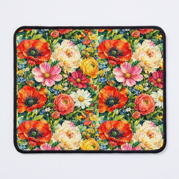 Item preview, Vibrant Watercolor Wildflower Garden – Colorful Poppy, Rose & Daisy Floral Art designed and sold by vinothmech53.