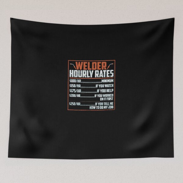 Item preview, Funny Welder Hourly Rates Price Sign designed and sold by DrJennings12.