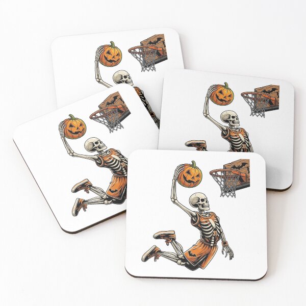 Artikelvorschau, Halloween-Skelett-Basketball-Dunk-Kürbis entworfen und verkauft von MarsLinker.