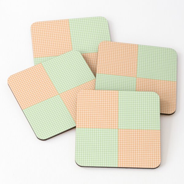 Item preview, Gingham Pattern Orange Green  designed and sold by ArtbyDebbieC.