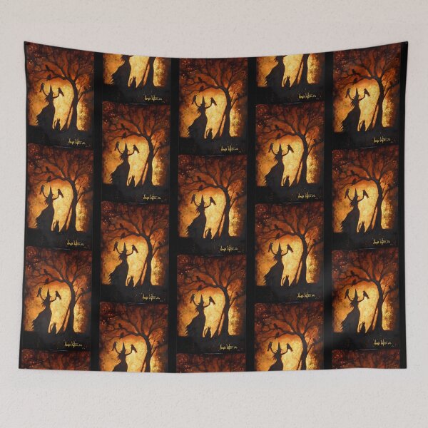 Item preview, Vintage Witch Golden Moon Ritual designed and sold by Triix4fChinh.