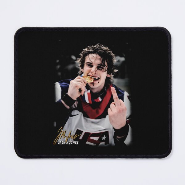 Item preview, JackHughes America Ice Hockey Player Middle Finger Meme designed and sold by DumpsterJuicee.