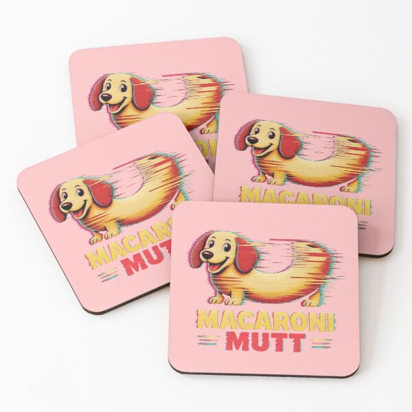 Item preview, Macaroni Mutt Funny Glitch Dachshund Dog Pun designed and sold by creativerooney.